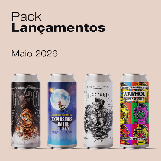 Maio, 2026 · Lançamentos Maio | 4 latas 475ml