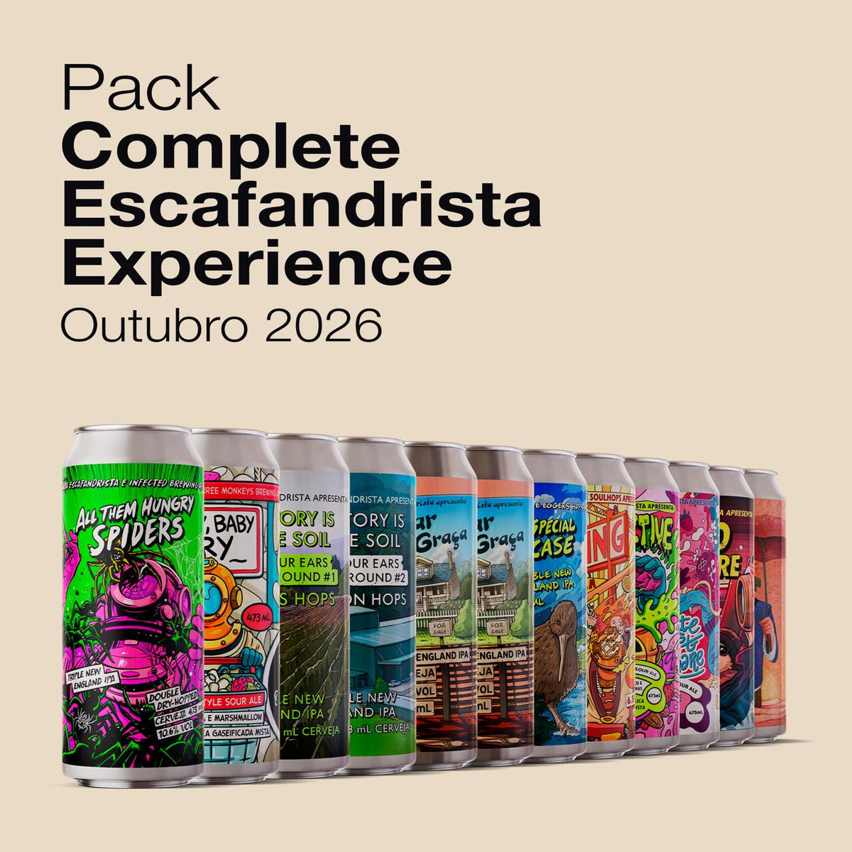 Outubro, 2026 · Complete Escafandrista Experience | 12 latas 475ml