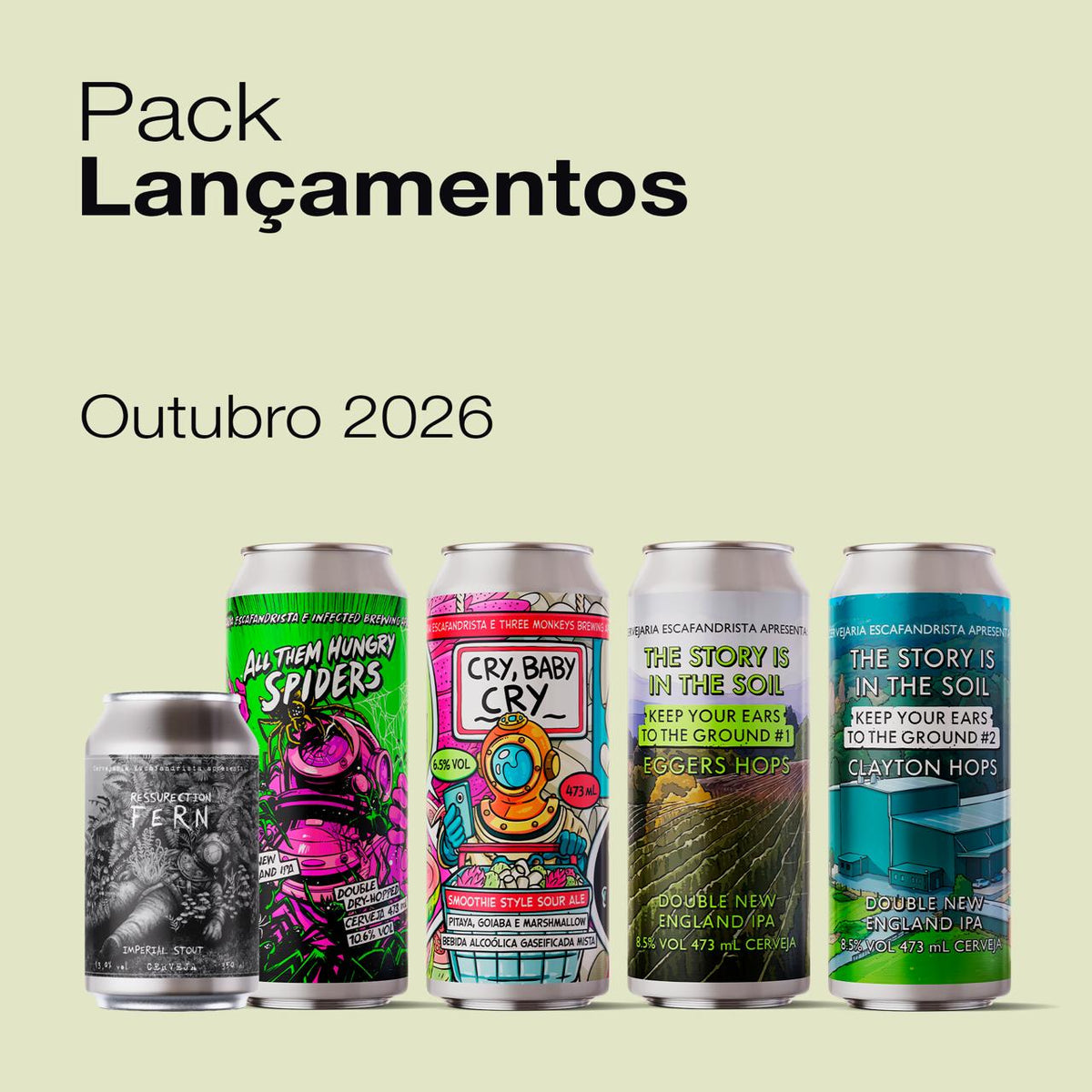 Outubro, 2026 · Pack Lançamentos | 5 latas 475ml